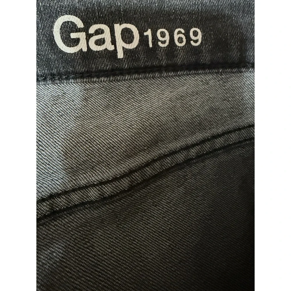 Gap 1969 Jeans Mens 34R Washed Black Cotton Regular Fit Denim